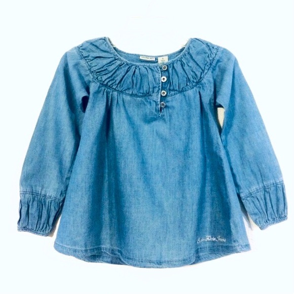 Calvin Klein Jeans Other - Calvin Klein Girls Chambray Top SZ 5